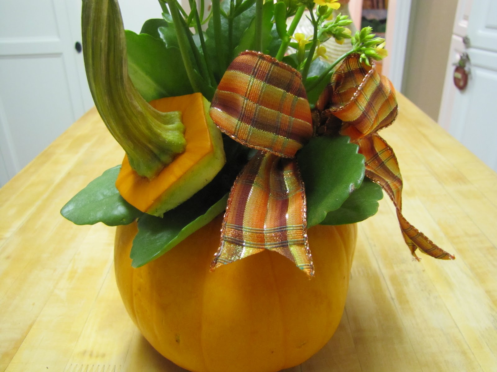 DIY Centerpiece, Pumpkins, Planter, Tutorial, Craft