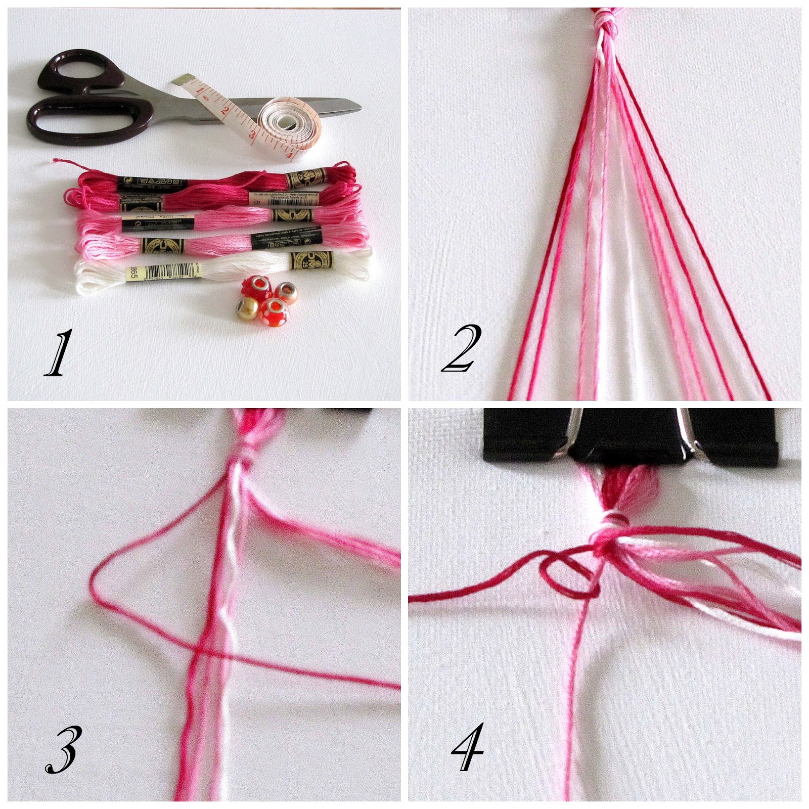 DIY, friendship bracelet, a colourful canvas