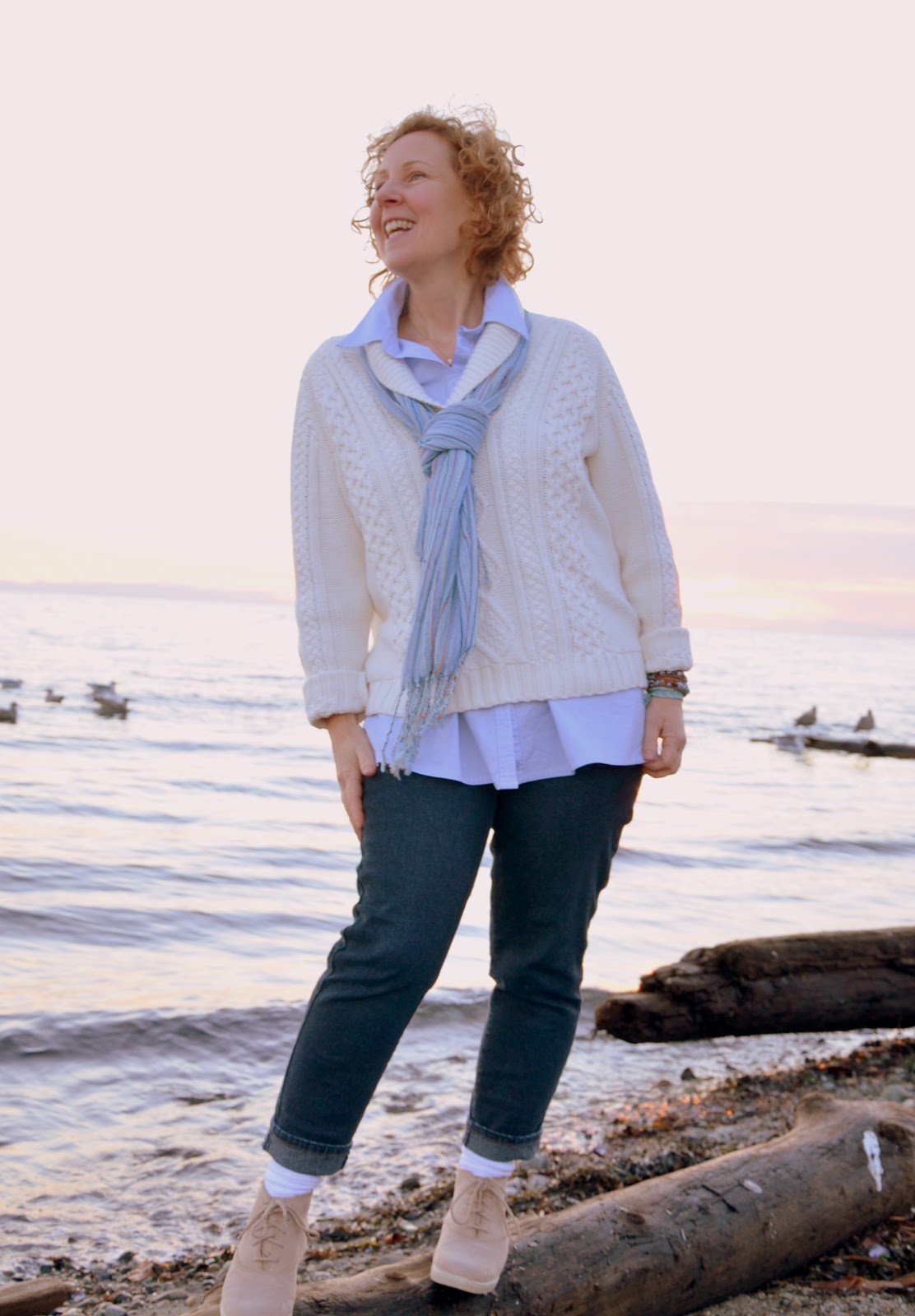winter beach style, DYT Type One, Dressing Your Truth Type 1, Personal Style Over Fifty, Over Fifty Fashion