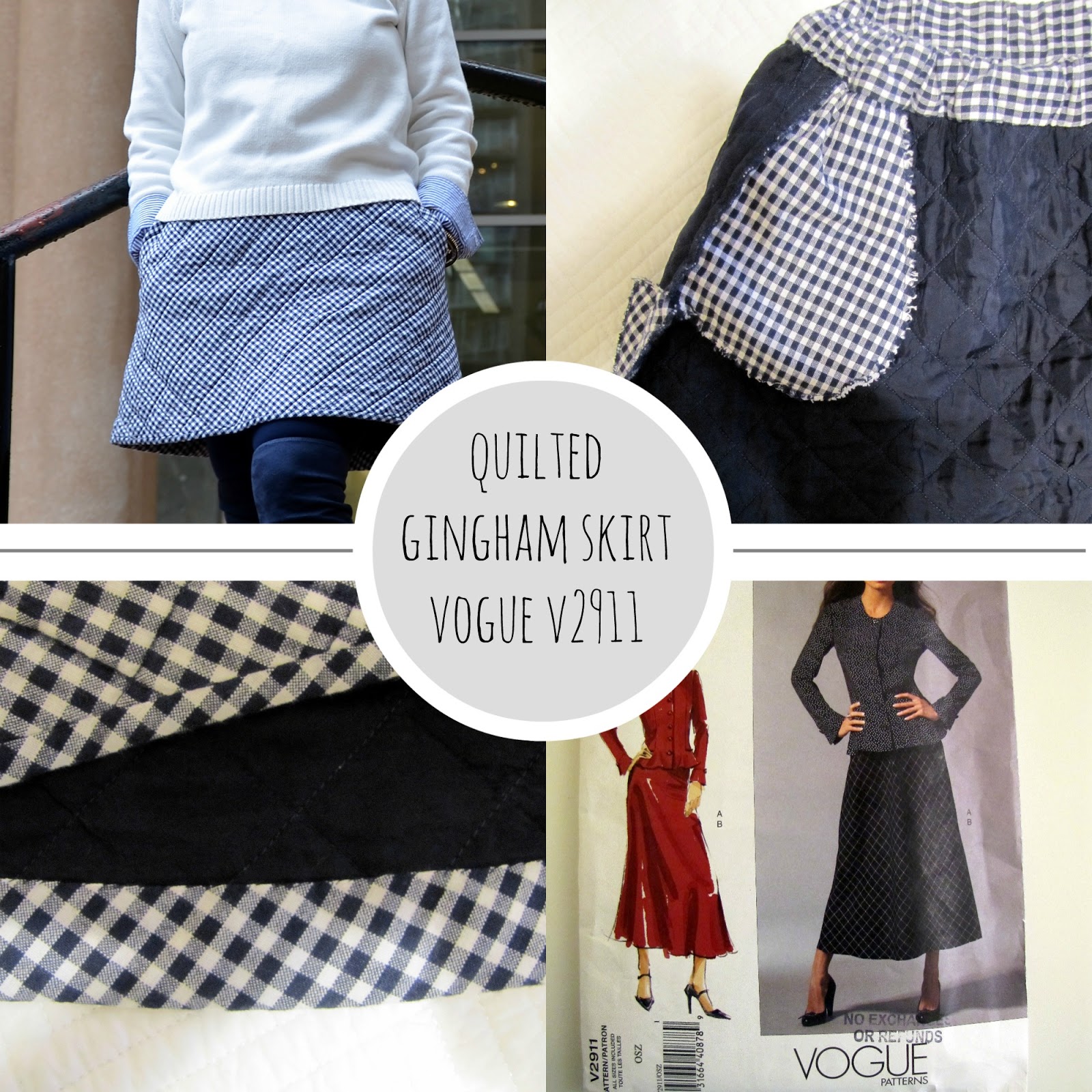 A-Colourful-Canvas, Quilted-Gingham-Skirt, Vogue-V2911