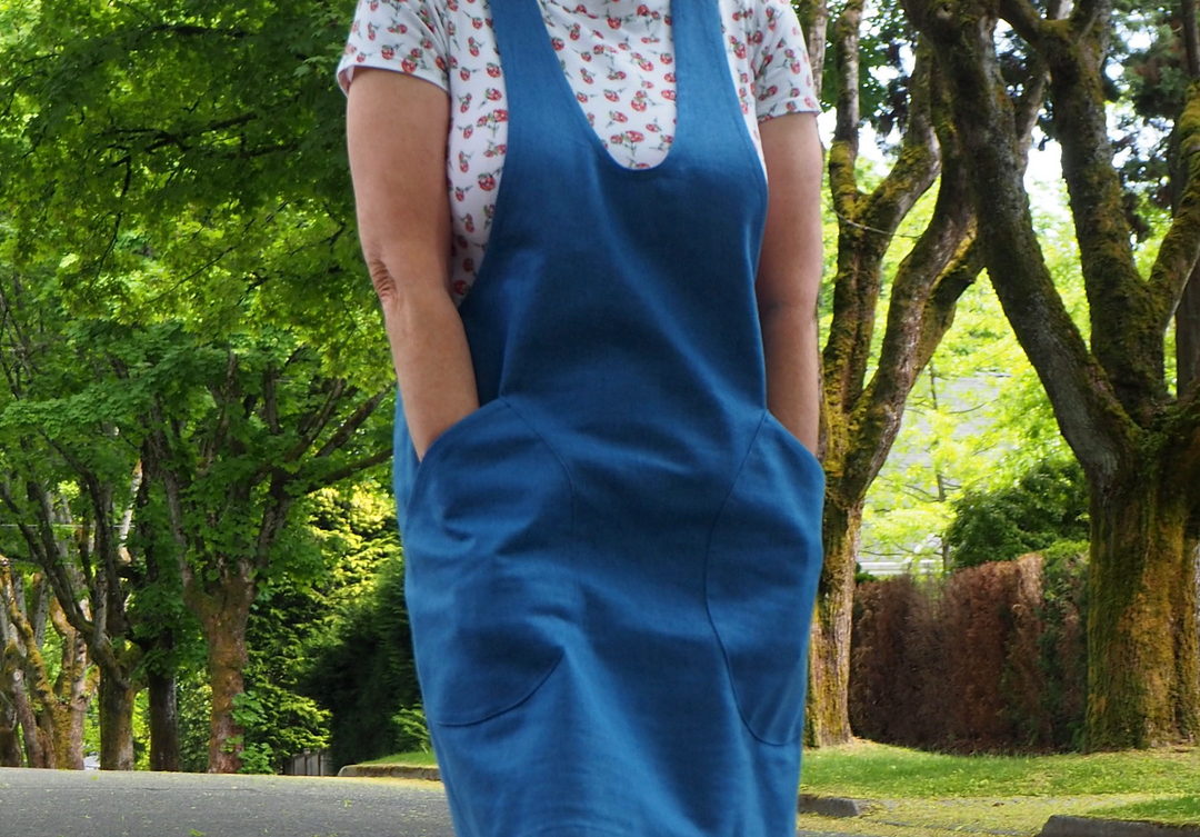 York Pinafore, Helen's Closet, Vancouver Sewing Blog, A Colourful Canvas, MNRowan Tee