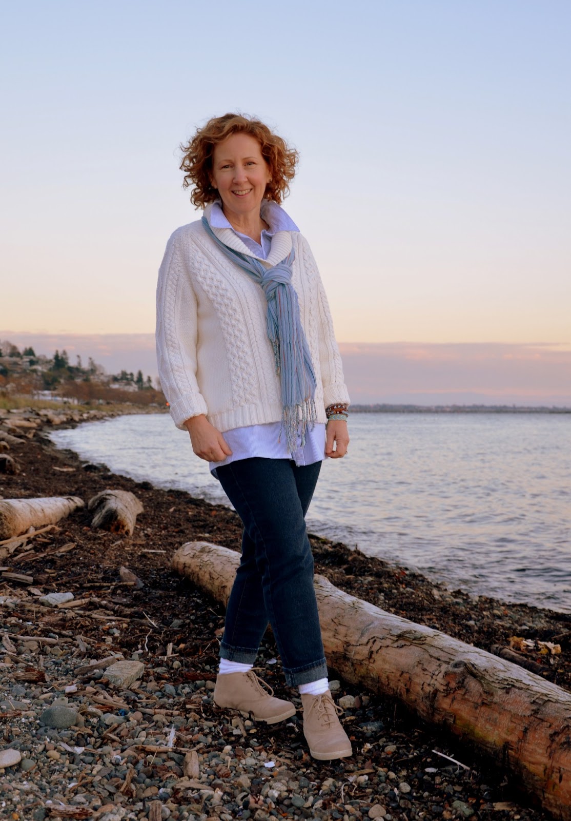 DYT Type One winter beach style, DYT Type One, Dressing Your Truth Type 1, Personal Style Over Fifty, Over Fifty Fashion