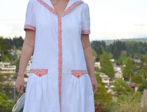 Burda Pattern 7255, Midnight in Paris Dress, Project Sewn