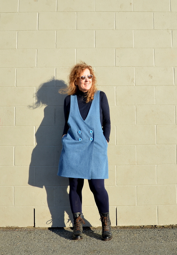 York Pinafore, Wrap York Pinafore, You Can Hack It, Sew Your Wardrobe Basics, A Colourful Canvas, Helen's Closet